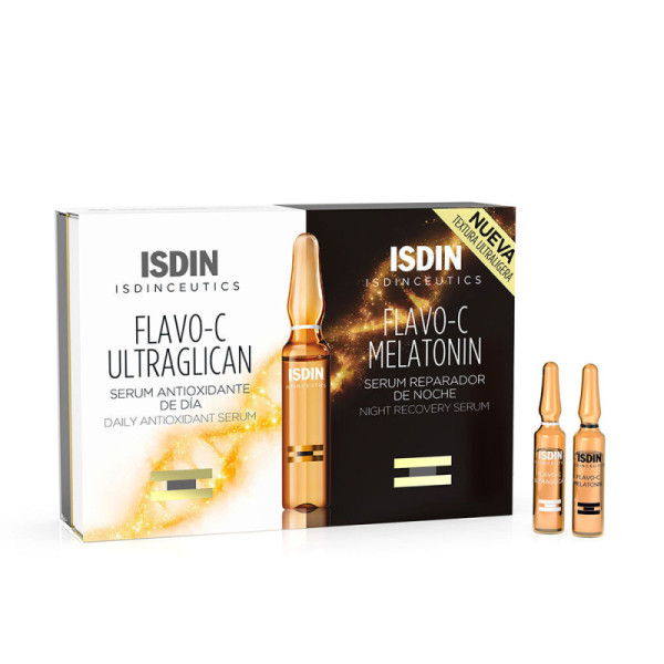 ISDINCEUTICS Flavo-C Melatonin + Ultraglican 10 + 10 ampolas