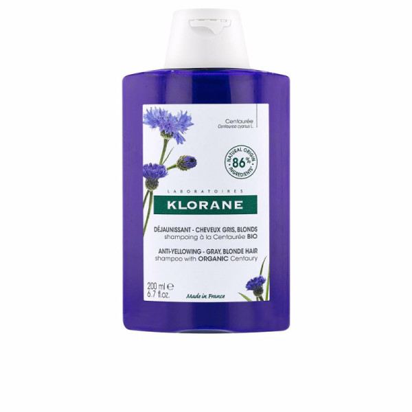 A LA CENTAUREA BIO shampoo anti-amarelecimento para cabelos grisalhos e loiros 200 ml